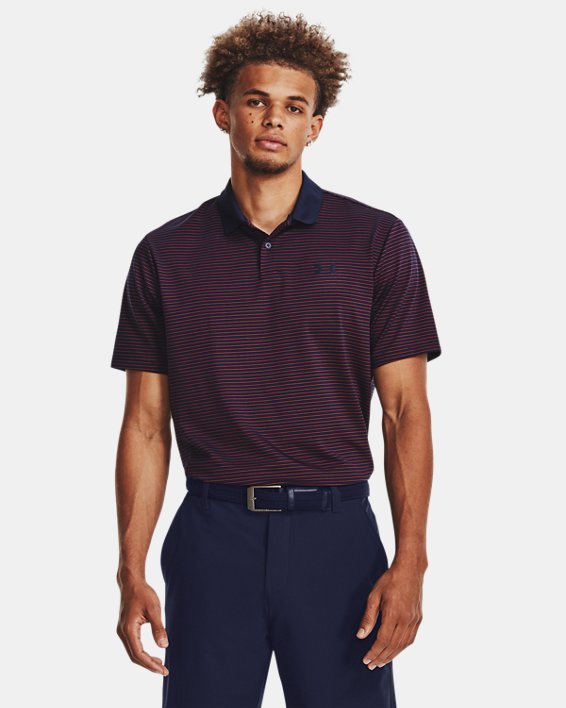 Men's UA Matchplay Stripe Polo in Blue image number 0
